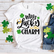Happy St Patrick's Day Shirts Shamrock Irish, Miss Lucky Charm 5SP-77 T-Shirt