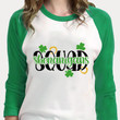 St Patrick's Day Shirts, Shamrock Shirt, Shenanigans Squad 5SP-80 3/4 Sleeve Raglan