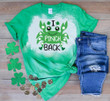 Funny St Patrick's Day Shirts, Crab Shamrock Shirt, I Pinch Back 2SP-17 Bleach Shirt