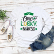 Nurse St Patrick's Day Shirts, Shamrock Shirt, One Lucky Nurse 2SP-19 T-Shirt