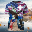Happy Independence day , 4th of July gift, Eagle Amrican flag 3D shirt