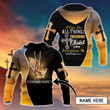 Christian Jesus Custom Name T-Shirt all Over Print, Jesus 3D Shirt, Christian shirt, gift for god lover