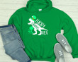 St Patrick's Day Shirts, Dinosaur Shirt, Lucky Saurus Shamrock Rex 1STW 40 T-Shirt