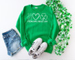 St Patrick's Day Shirts, Shamrock Shirt, Peace Love Irish 1STW 64 T-Shirt