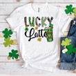 Happy St Patrick's Day Shirts, Funny Lucky Latte Irish 6SP-44 T-Shirt