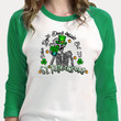 St Patrick's Day Shirts Shamrocks When Your Dead Inside But It's Irish 6SP-01 3/4 Sleeve Raglan