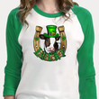 St Patrick's Day Shirts Shamrocks St.Patricks Day Horshoe Irish 6SP-35 3/4 Sleeve Raglan