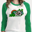 St Patrick's Day Shirts Shamrocks Kentucky Y'all Irish 6SP-18 3/4 Sleeve Raglan