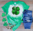 St Patrick's Day Shirts Shamrocks Lucky Cow Hide-3 Irish 6SP-23 Bleach Shirt