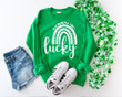 St Patrick's Day Shirts, Shamrock Shirt, Happy Go Lucky Rainbow 1STW 78 T-Shirt
