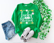 St Patrick's Day Shirts, Shamrock Shirt, Lucky And Blessed Shirt 1STW 100 T-Shirt