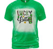 Happy St Patrick's Day Shirts, Funny Lucky Latte Irish 6SP-44 Bleach Shirt