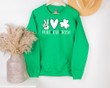 St Patrick's Day Shirts, Shamrock Shirt, Peace Love Irish 1STW 61U Sweatshirt