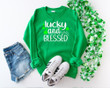 St Patrick's Day Shirts, Lucky And Blessed Shirt 1STW 99 Long Sleeve