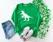 St Patrick_s Day Shirts, Shamrock Irish Dinorsaur Shirt 2ST-95W Long Sleeve