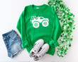 St. Patricks Day Truck Shirts, Truck With Shamrocks 2ST-69W Long Sleeve