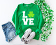 St Patrick_s Day Shirts, Love Clover 2ST-27W Long Sleeve