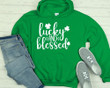 St Patrick's Day Shirts, Lucky And Blessed 2STW-19 T-Shirt