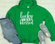 St Patrick_s Day Shirts, Lucky And Blessed 2ST-20 W T-Shirt