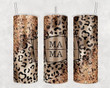 Personalized Mom Tumbler, Gift For Mom, Rose Gold Leopard Mama Skinny Tumbler 20oz ES23
