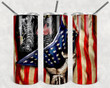 Veterans Gift, American Army US Flag Skinny Tumbler 20oz ES15