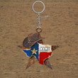 Personalized Texas Cowboy Hat 2D Keychain, Custom Flat Acrylic 2D Keychain for Cowboy