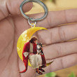 Chihuahua With Jesus 2D Keychain Sitting On The Moon Acrylic 2D Keychain