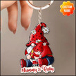 Grandma, Mom Gnome with Kid Mother's Day Gift Personalized Acrylic 2D Keychain DDL07MAY22CT1