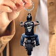 Personalized Biker 2D Keychain, Custom Biker Vest Flat 2D Keychain for Biker lovers