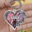 Grandma- Mom Heart Kids, Multi Colors Personalized 2D Keychain
