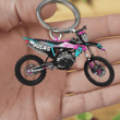 Personalized 2D Keychain Custom Name And Number Motocross Vehicle Shaped 2D Keychain