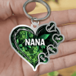 Grandma- Mom Heart Kids, Multi Colors Personalized 2D Keychain