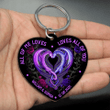 Personalized Dragon Couple 2D Keychain, All of me loves all of you 2D Keychain for boyfriend