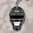 Baseball Helmet XS0411018YR Personalized Name Acrylic Keychain, 2D Flat Keychain