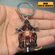 Personalized Skull Burn Rubber Motorcycle Acrylic 2D Keychain, Flat 2D Keychain for Skull Loverss
