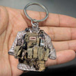 Custom All Marine Corps Equipment 2D Keychain, Custom Name 2D Keychain for Veterans day