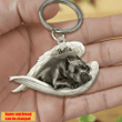 Personalized Cane Corso Angel 2D Keychain In The Wings Acrylic 2D Keychain Memorial Dog Gifts