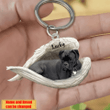 Personalized Boxer Angel 2D Keychain In The Wings Acrylic 2D Keychain Memorial Dog Gifts