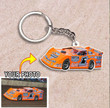Dirt Track Racing Personalized 2D Keychains, Dirt Late Race Cars, Cool Gifts For Drag Racers, Muscle Cars