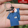 Personalized Nurse Costume Acrylic 2D Keychain, Custom Name Flat 2D Keychain for Nurse