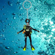 Personalized Scuba Diving 2D Keychain, Custom Human Flat 2D Keychain for Diver