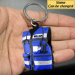 Personalized Paramedic Car 2D Keychain, Custom EMS Vehicle Flat Acrylic 2D Keychain