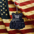 Personalized Police 2D Keychain, Custom Name Flat Acrylic 2D Keychain For Police