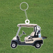 Personalized Golf Gear 2D Keychain, Golf Car Flat 2D Keychain, Custom Name for Golfer, God lub