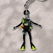 Scuba Diver Custom Name Personalized Acrylic Keychain, 2D Flat Keychain
