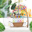 Personalized Easter Nana Peeps Heart Acrylic Plaque, Jesus Easter Day Gifts Decor