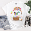 Personalized Easter Nana Peeps Easter Shirt, Custom Bunny Easter Grandma T-Shirt