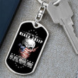 I May Be The Black Sheep But When All Hell Breaks Loose Skull Dog Tag Keychain