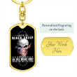 I May Be The Black Sheep But When All Hell Breaks Loose Skull Dog Tag Keychain