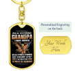 I'm A Veteran Grandpa I Have Risked My Life To Protect Strangers Dog Tag Keychain